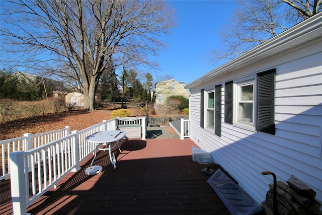 view of wooden deck