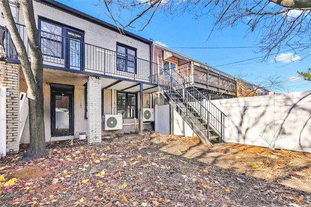 exterior space with ac unit