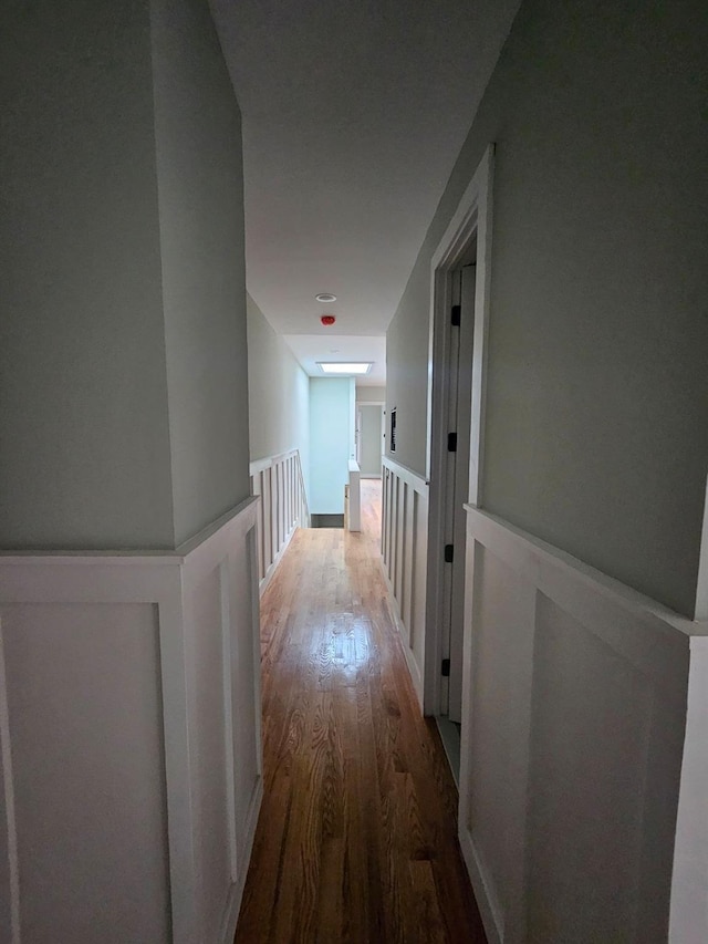 hall featuring wood-type flooring