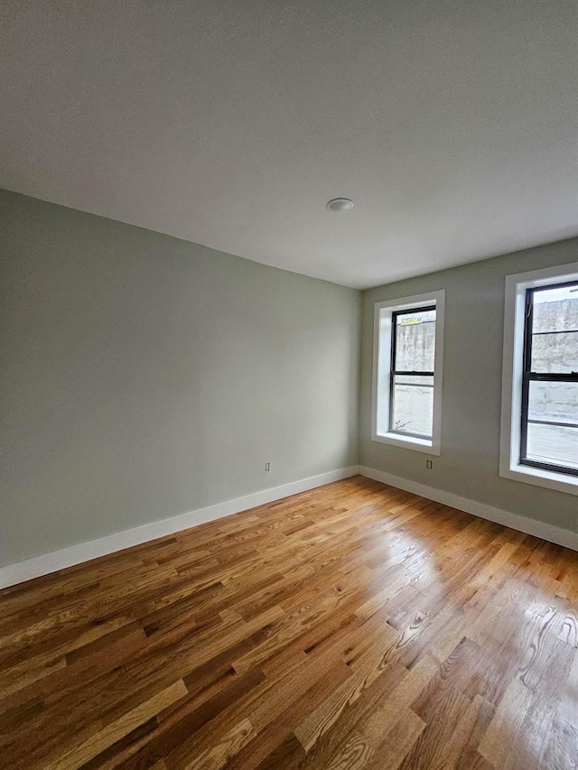 empty room with plenty of natural light and light wood-type flooring