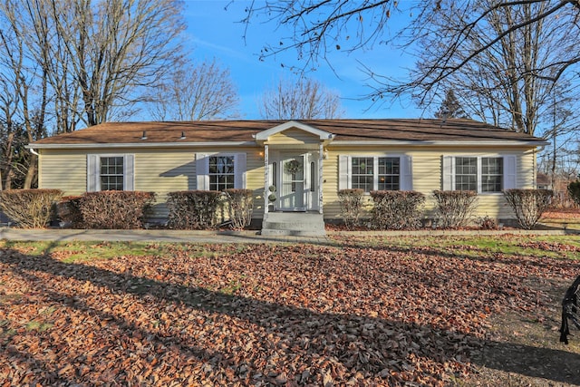 view of ranch-style home