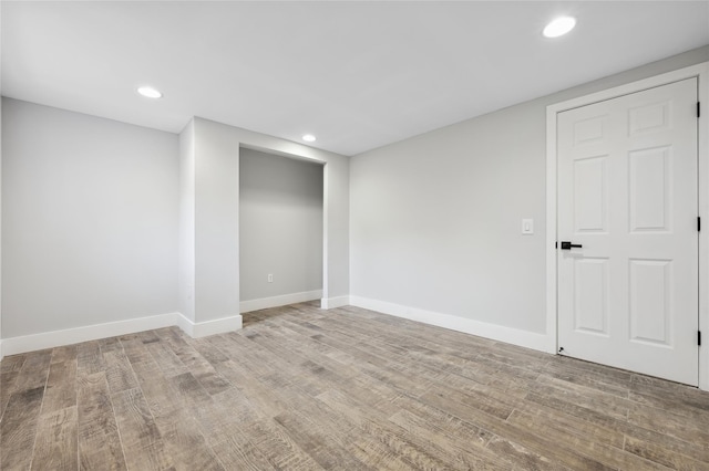 empty room featuring light hardwood / wood-style flooring