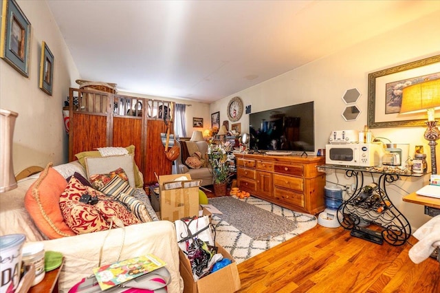 living room featuring hardwood / wood-style floors