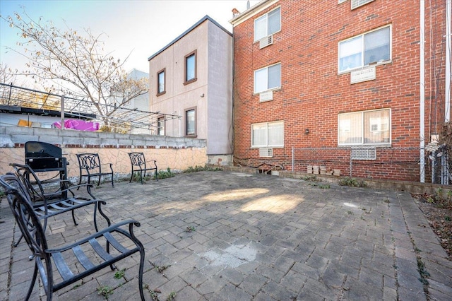 view of patio featuring grilling area