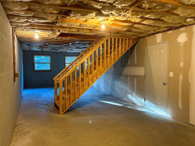 view of basement