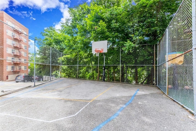 view of basketball court