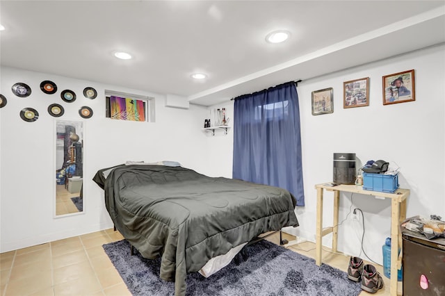 view of tiled bedroom