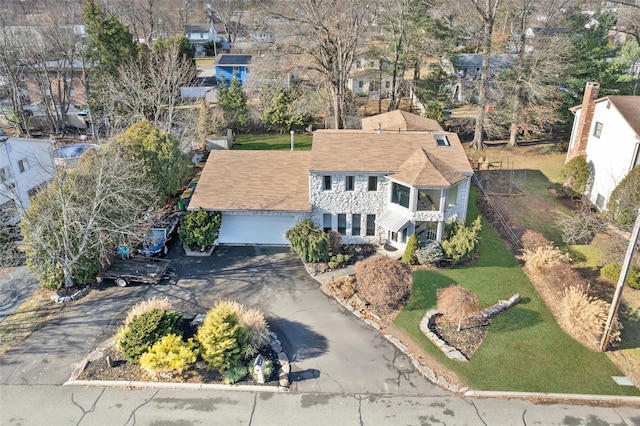 birds eye view of property