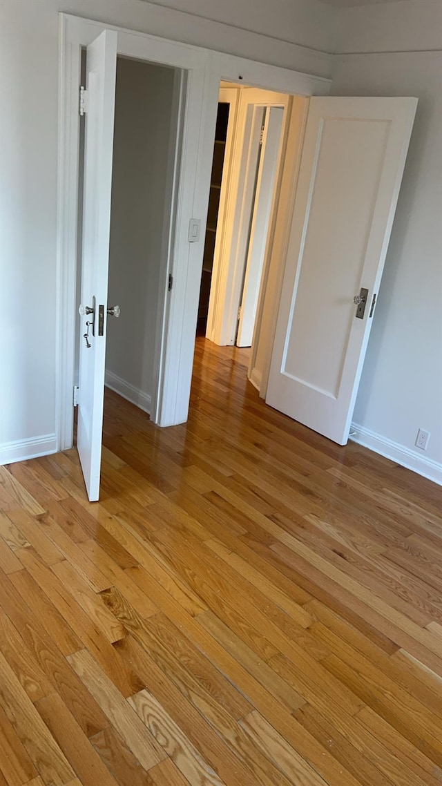 empty room featuring light wood-type flooring