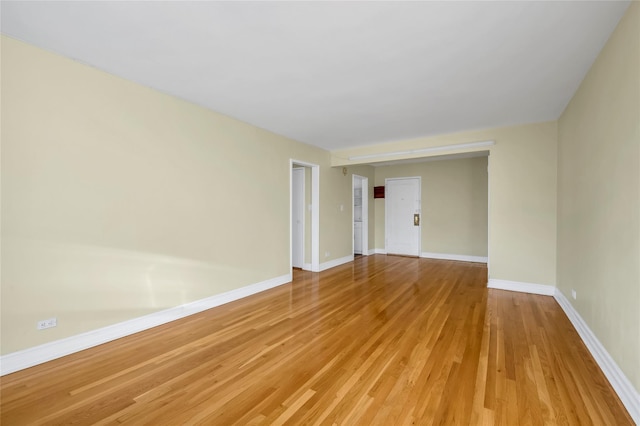 empty room featuring light hardwood / wood-style flooring