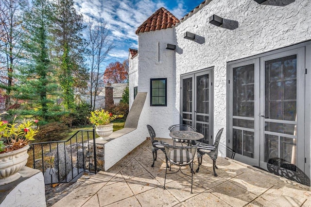 view of patio with french doors