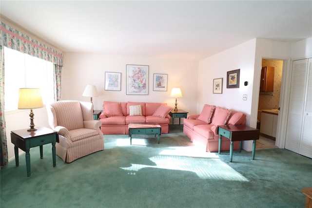 view of carpeted living room