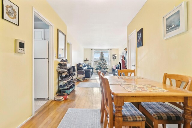 5635 Netherland Ave Unit 4E, Bronx, NY 10471 - dining space with light wood-type flooring