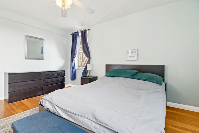 5635 Netherland Ave Unit 4E, Bronx, NY 10471 - bedroom with ceiling fan and light wood-type flooring