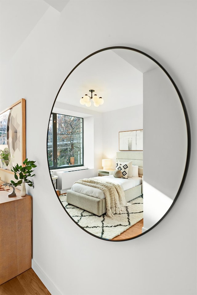 bedroom featuring hardwood / wood-style flooring