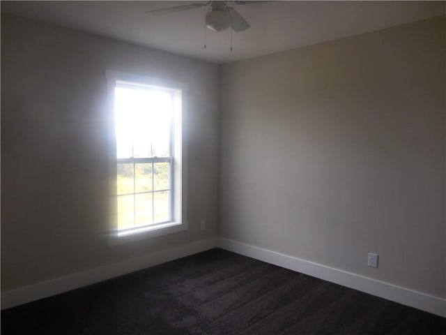 spare room featuring ceiling fan