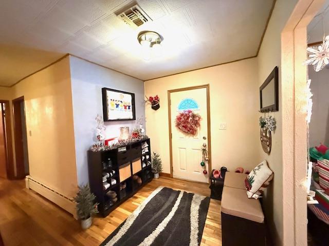 entrance foyer with wood-type flooring