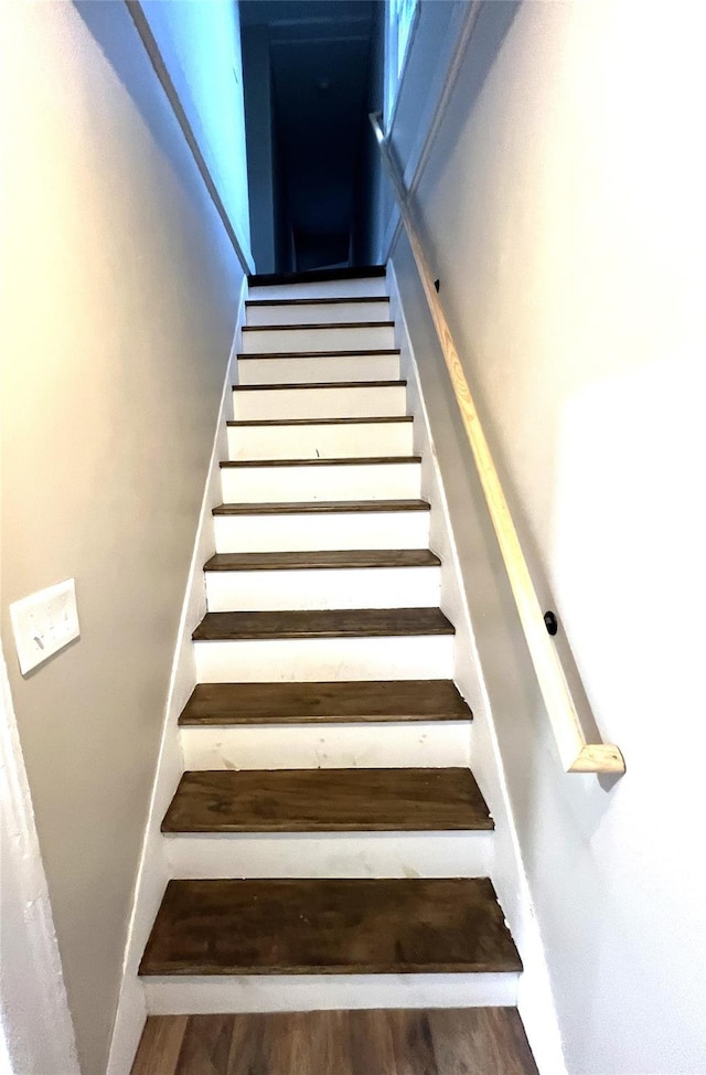 47 Prince St, Middletown, NY 10940 - staircase featuring wood finished floors