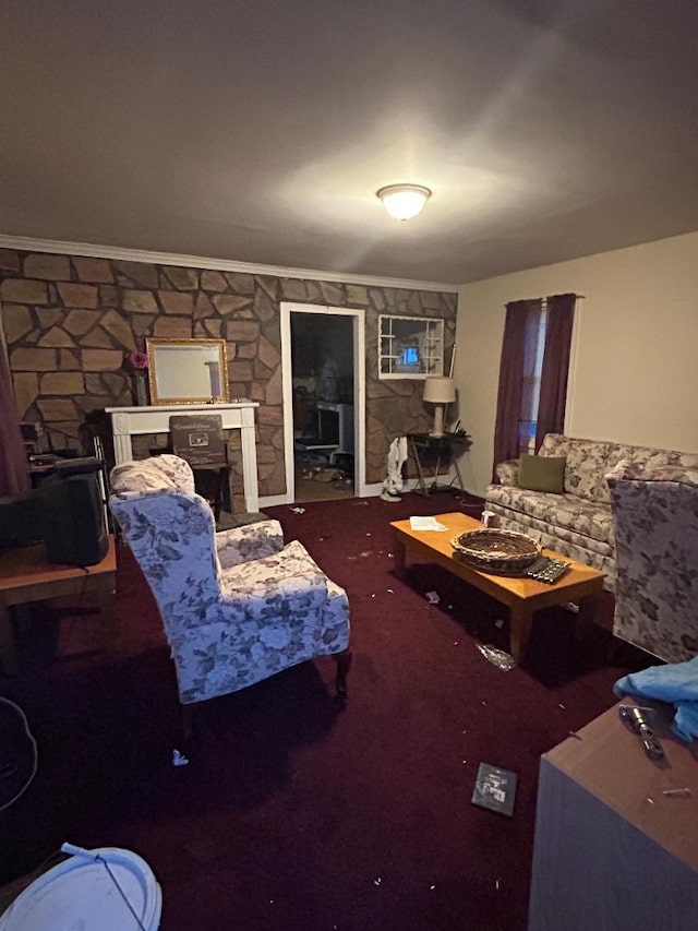 view of carpeted living room