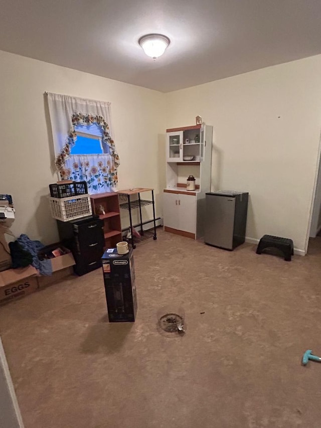 misc room with carpet flooring