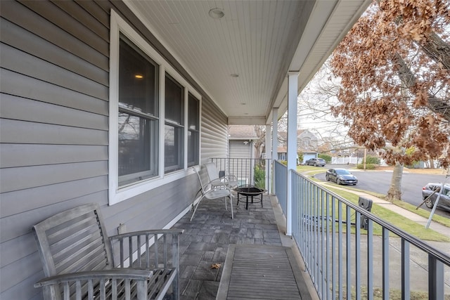 balcony with a porch