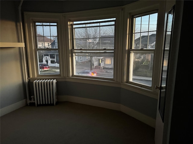 empty room featuring radiator