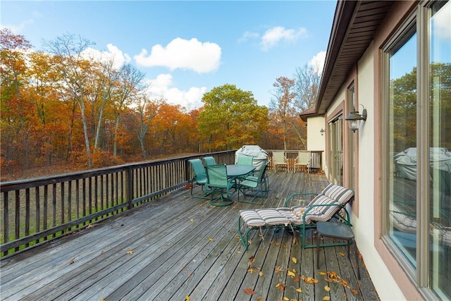 view of wooden terrace