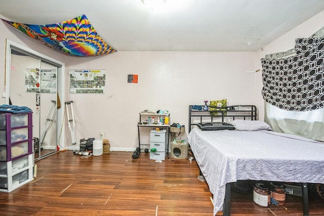 bedroom featuring hardwood / wood-style floors