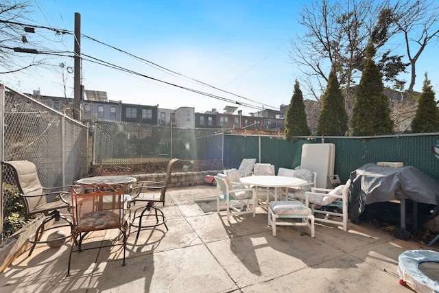 view of patio / terrace with area for grilling