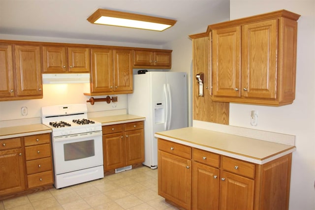 kitchen featuring white appliances