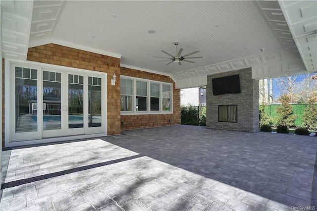 view of patio / terrace with ceiling fan