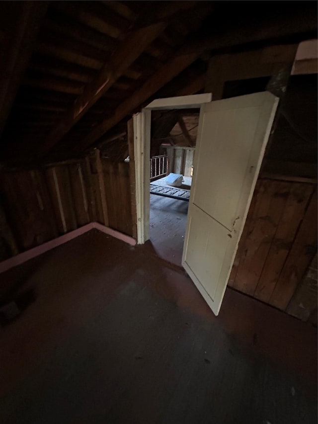 view of attic