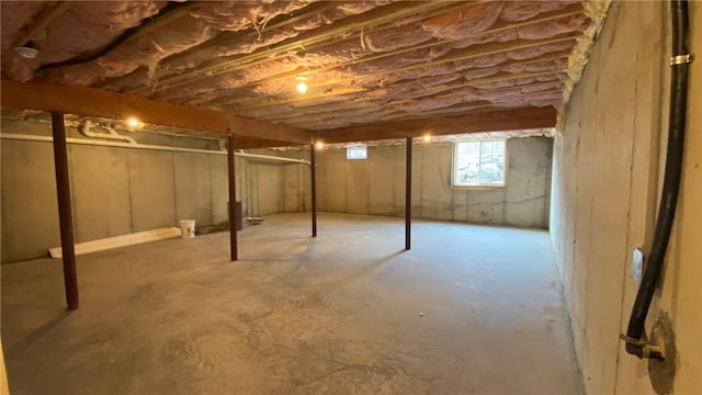 view of basement