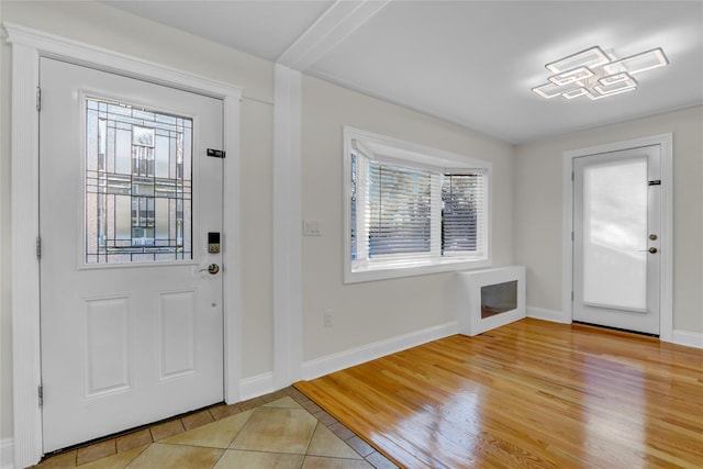 entryway featuring light hardwood / wood-style flooring