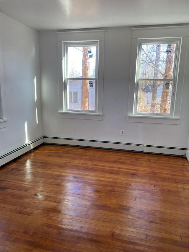 unfurnished room featuring dark hardwood / wood-style floors