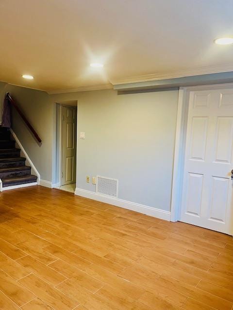 interior space featuring light wood-type flooring