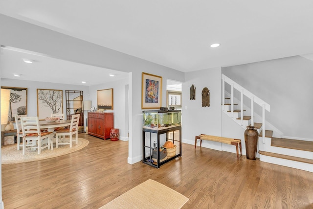 entrance foyer featuring light hardwood / wood-style floors