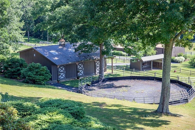 exterior space featuring a rural view