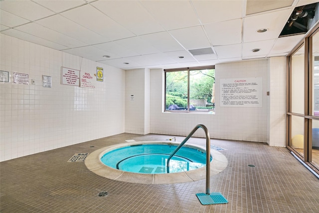 view of pool featuring an indoor in ground hot tub