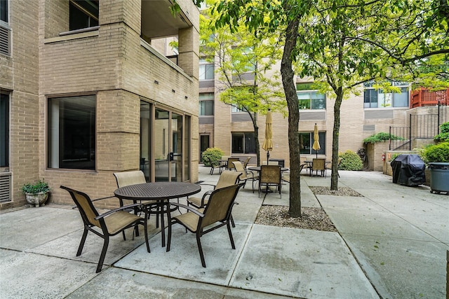 view of patio / terrace featuring grilling area