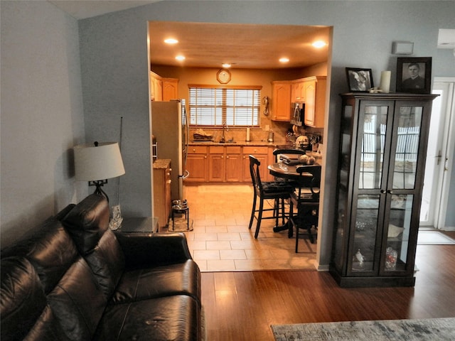 interior space with wood finished floors