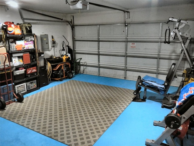 garage featuring a garage door opener