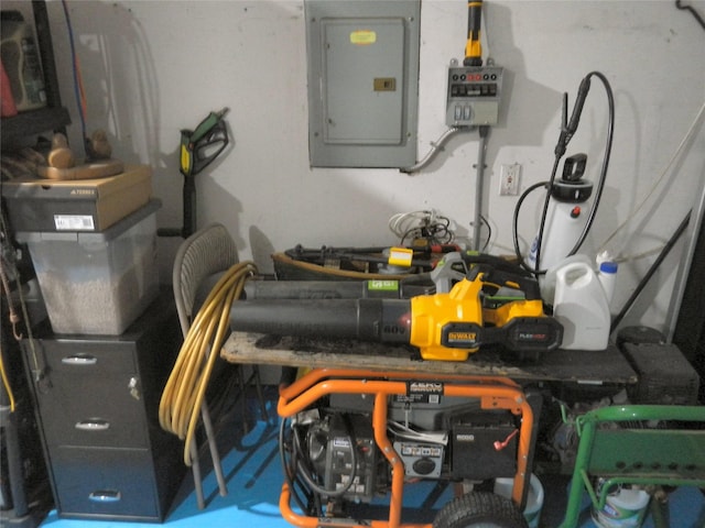 utility room with electric panel