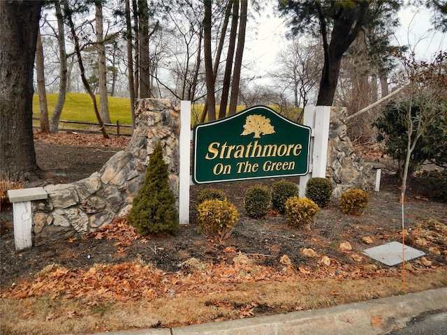 view of community sign