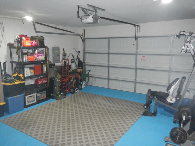 11 Westchester Ct, Middle Island, NY 11953 - garage featuring electric panel and a garage door opener