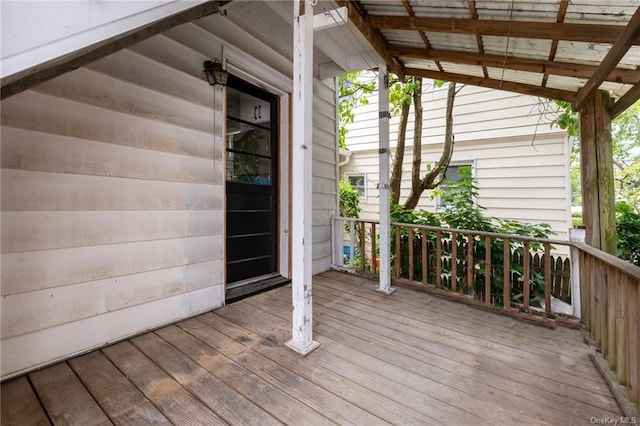 view of wooden terrace