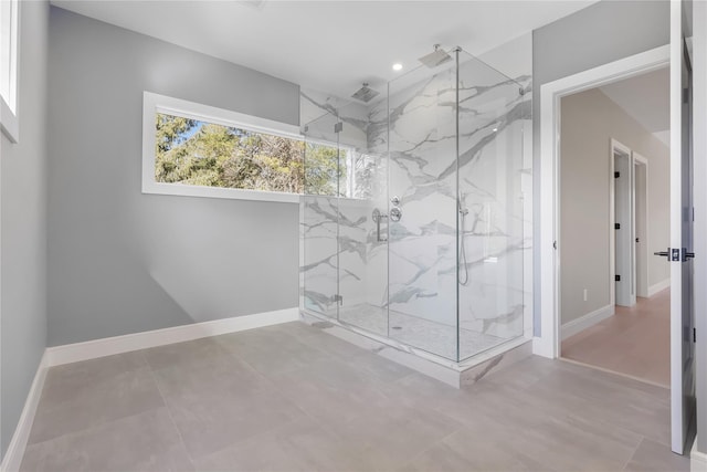 bathroom with an enclosed shower