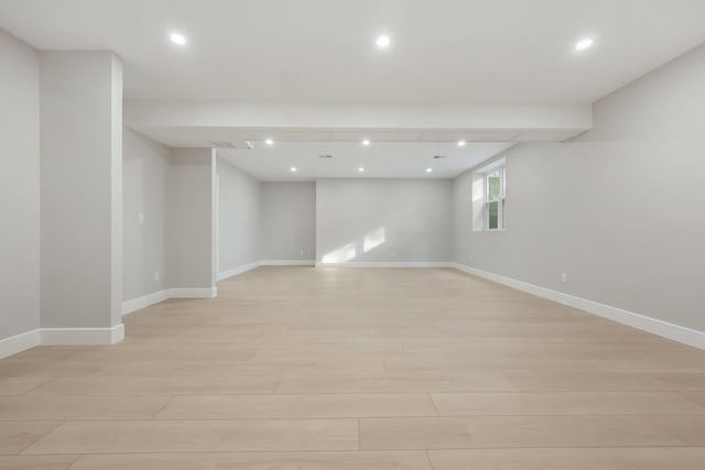 88 Byram Ridge Rd, Armonk, NY 10504 - empty room featuring light wood-style flooring, baseboards, and recessed lighting