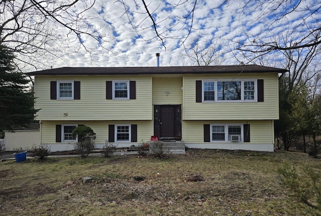 bi-level home with cooling unit