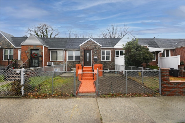 view of front of home with cooling unit